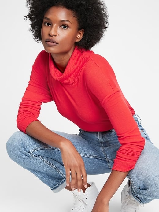 Gap Softspun Cowl-Neck Top