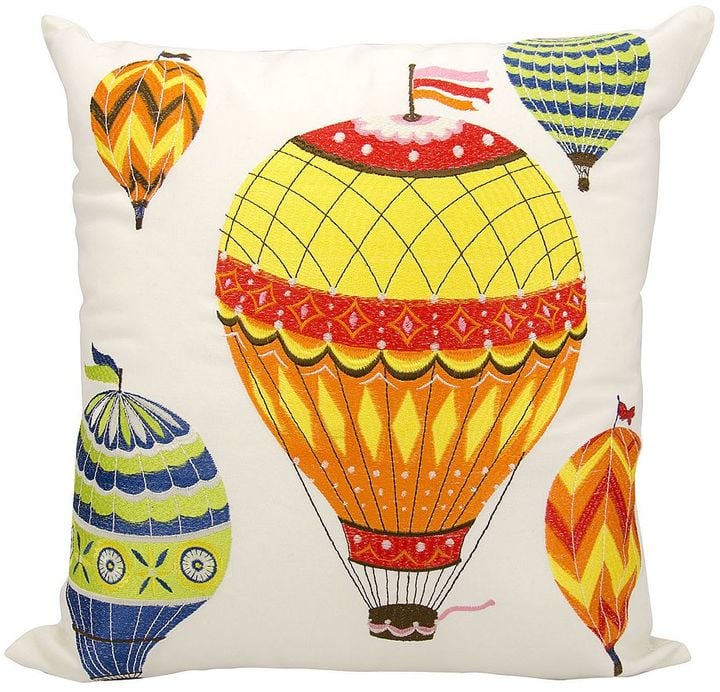 Hot Air Balloon Outdoor Throw Pillow ($120)
