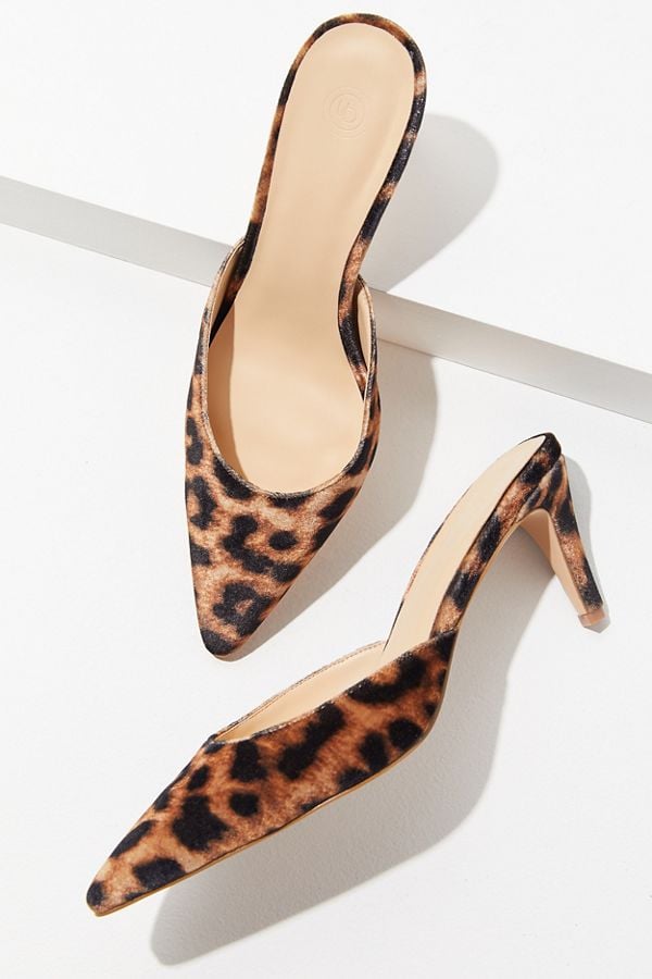 UO Leopard Kitten Heel Mule