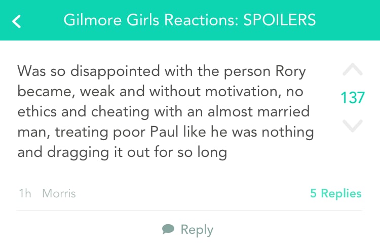 Let's face it, Rory was a hot mess . . .