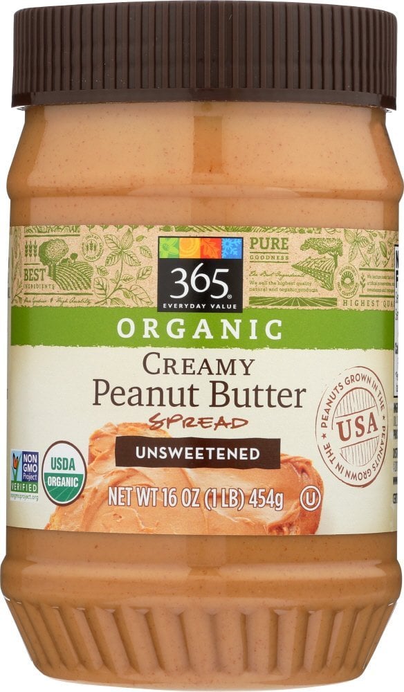 Organic Creamy Peanut Butter Spread Unsweetened