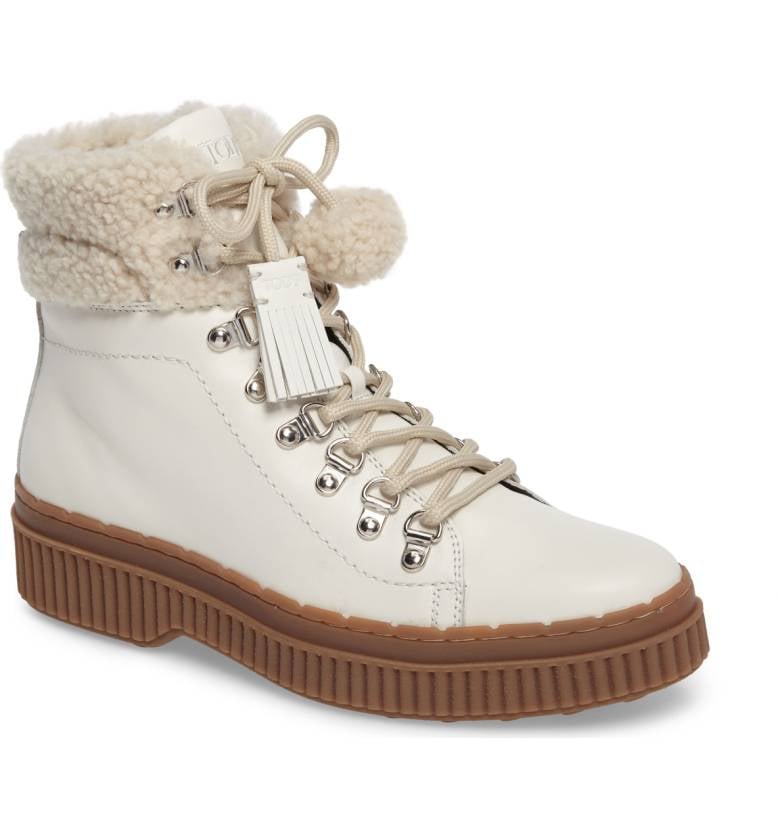 Tod's Genuine Shearling Trim Hiker Boot