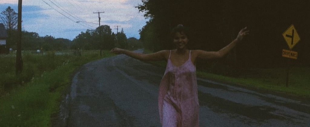 Selena Gomez's Pink Slip Dress