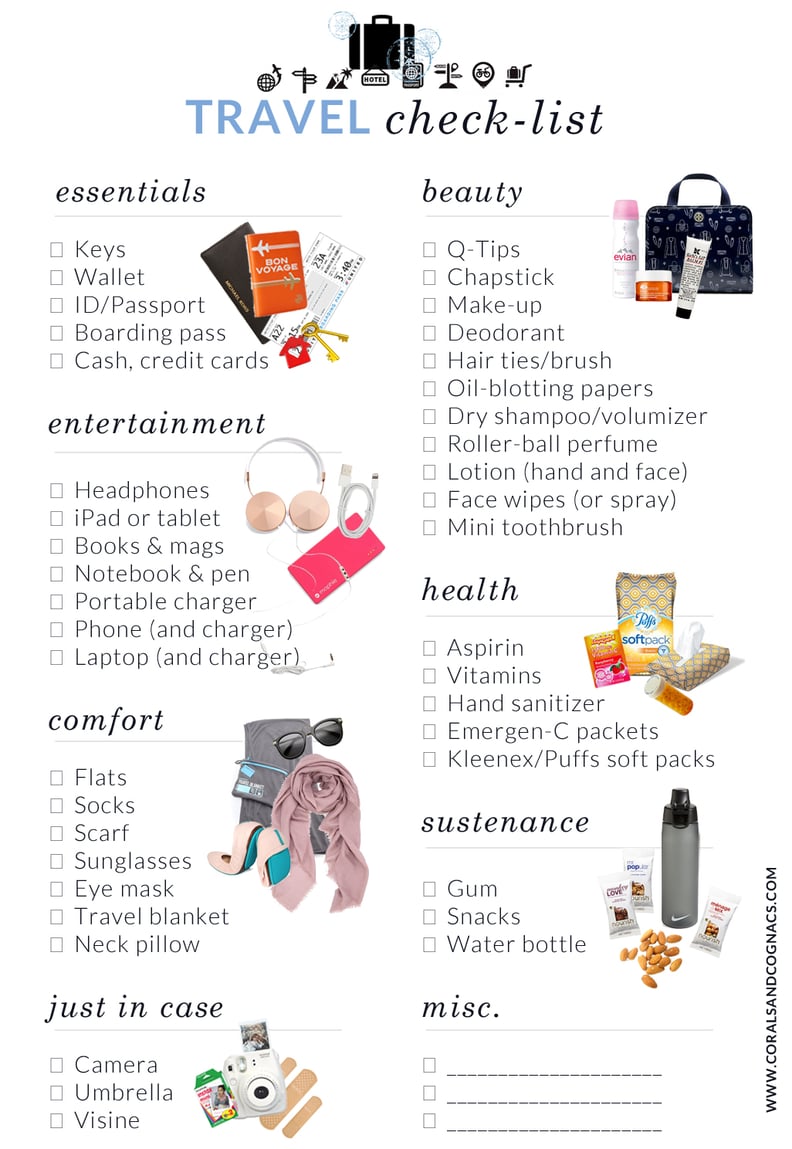 Travel Packing Essentials for Women And A Free Printable Checklist