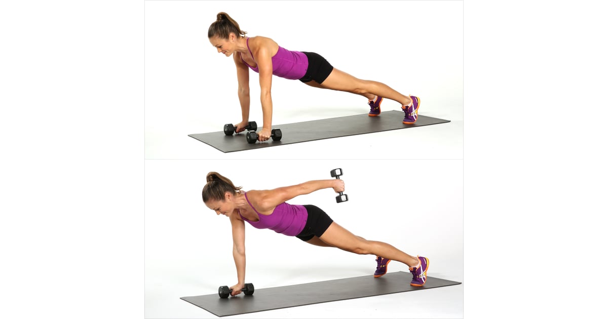 Dumbbell Exercise For Triceps Plank and StraightArm Kickback Upper
