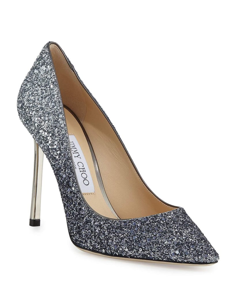Jimmy Choo Romy Gradient Glitter Pointed-Toe 100mm Pumps