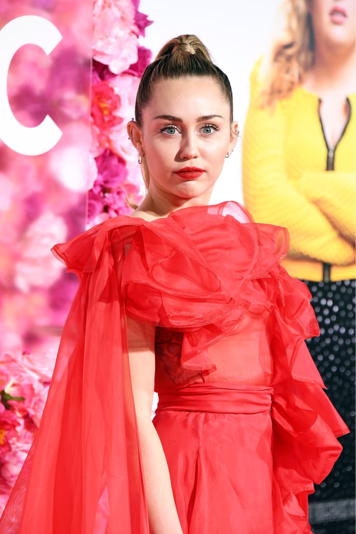 Miley Cyrus and Nick Jonas at Isn't It Romantic Premiere | POPSUGAR