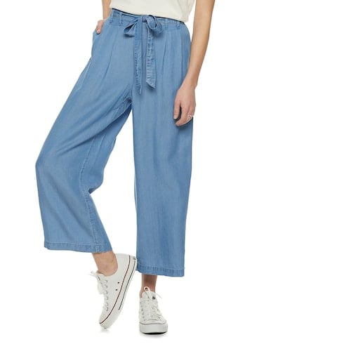 POPSUGAR Chambray Wide-Leg Pants