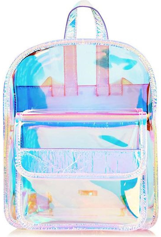 Skinnydip Clear Holographic Backpack Back to School Backpacks For