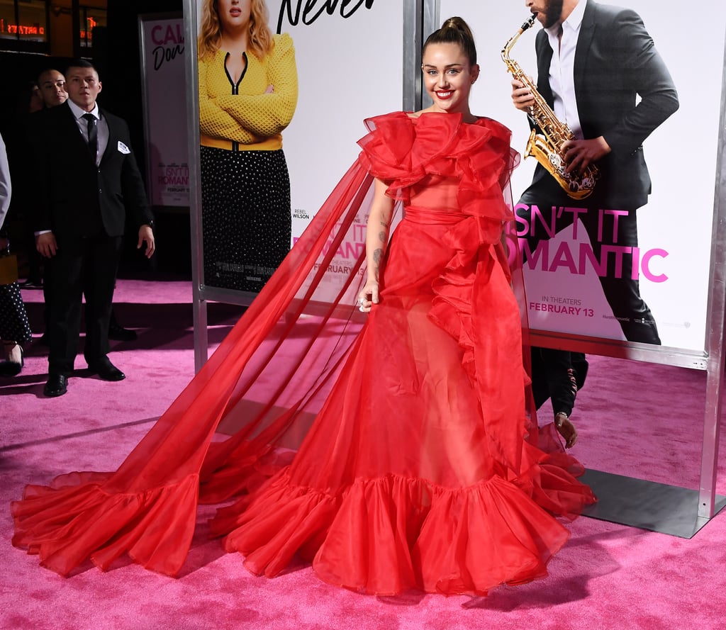 Miley Cyrus's Red Dress at Isn't It Romantic Premiere