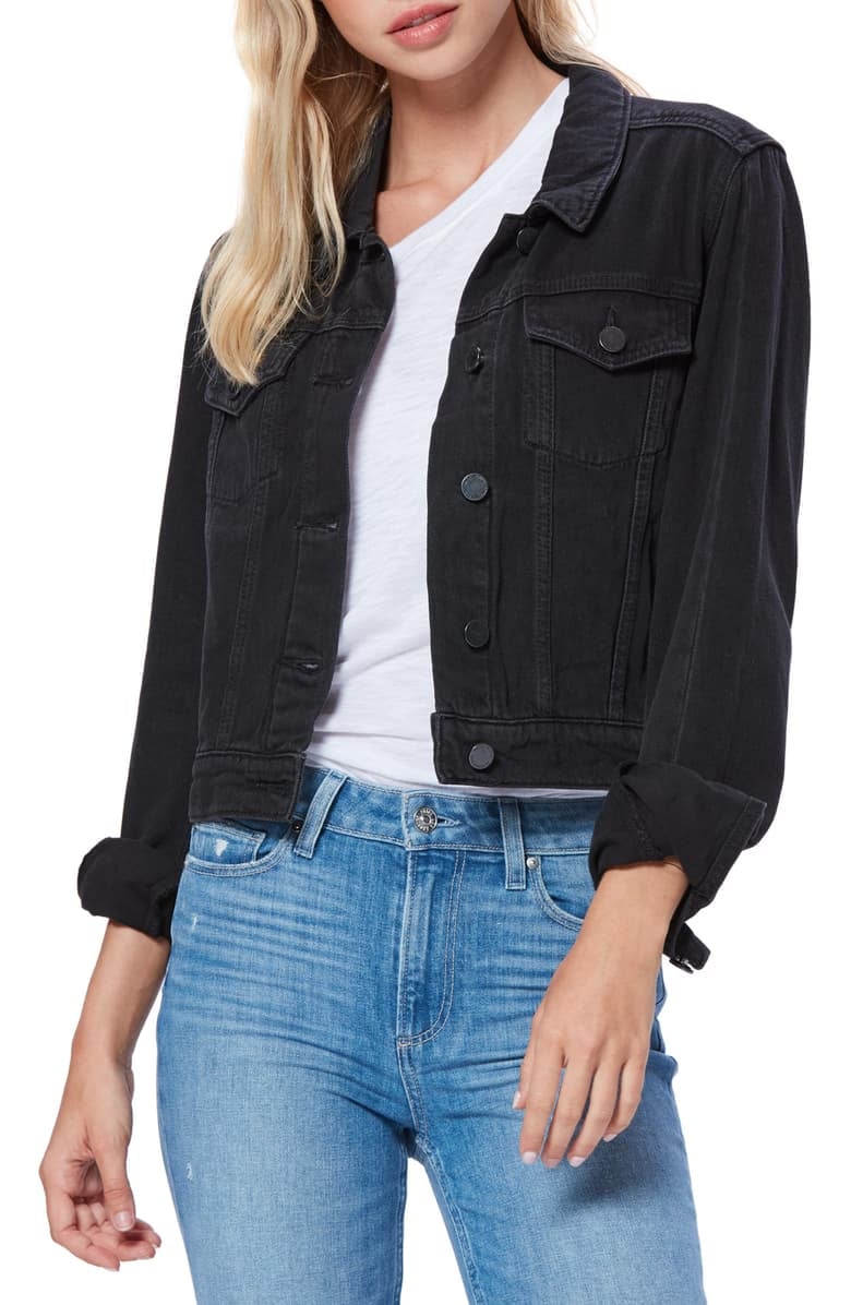 Paige black denim sales jacket