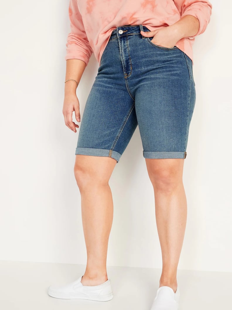 Old Navy High-Waisted Cuffed Bermuda Jean Shorts