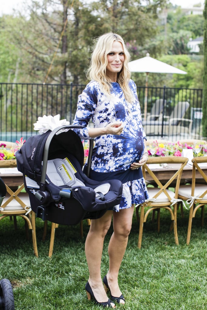 Molly Sims received a bunch of goodies including a Nuna PIPA car seat.
