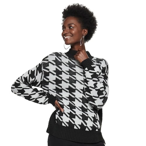 Nine West Petite Houndstooth Sweater