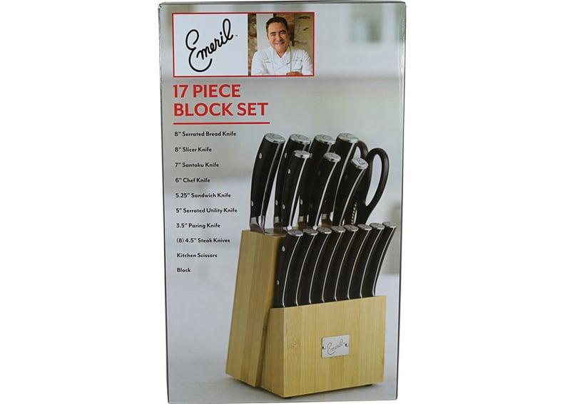 Emeril's Forged Double Riveted Cutlery Knife Block Set ($56 on Instacart)