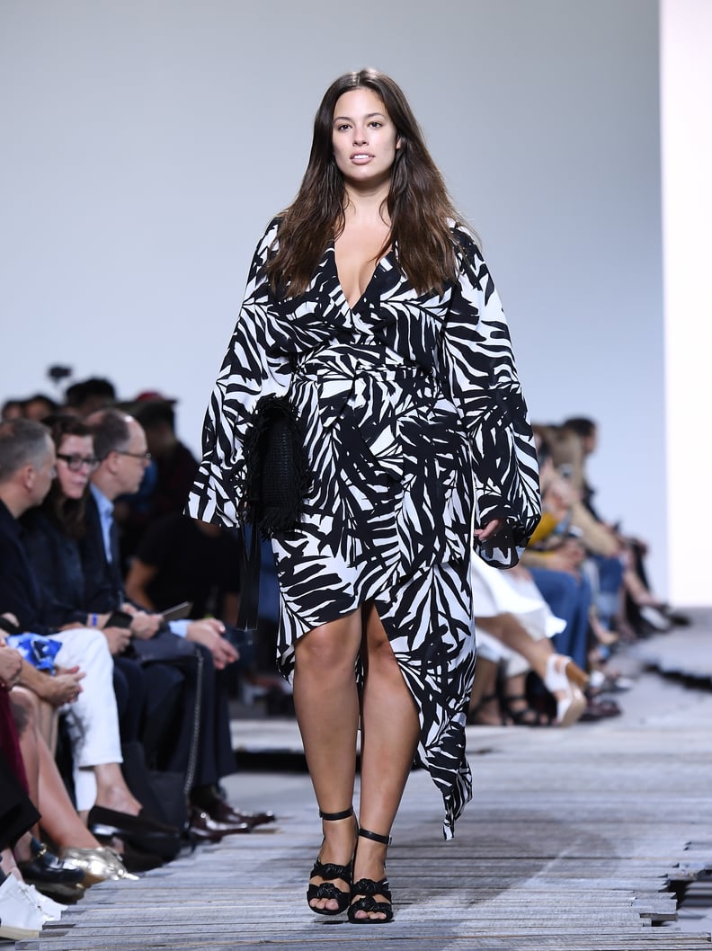 On the Last Day of NYFW, Ashley Hit the Runway at Michael Kors in a Printed Dress