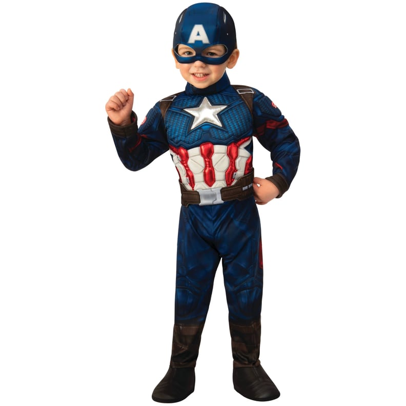 Toddler Boys' Marvel Captain America Deluxe Muscle Halloween Costume