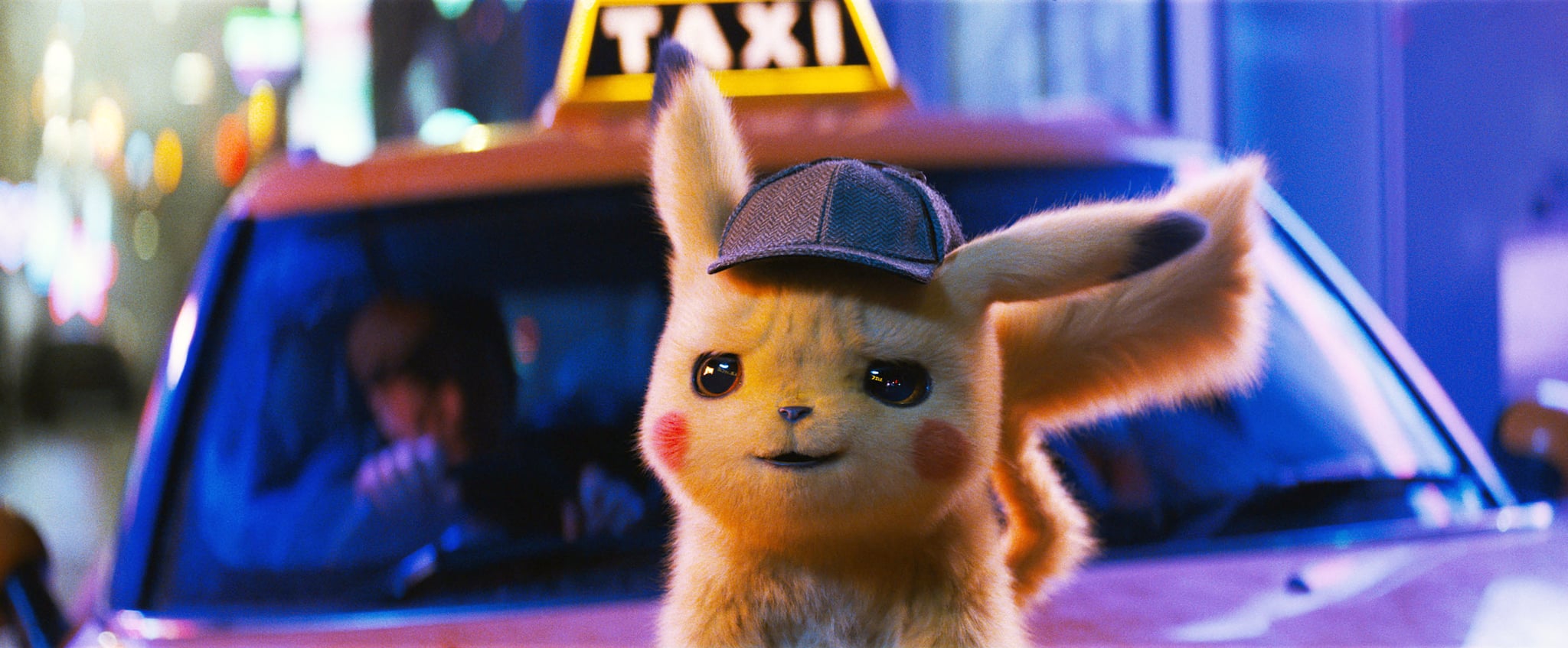 POKEMON DETECTIVE PIKACHU, Detective Pikachu (voice: Ryan Reynolds), 2019.  Warner Bros. / courtesy Everett Collection