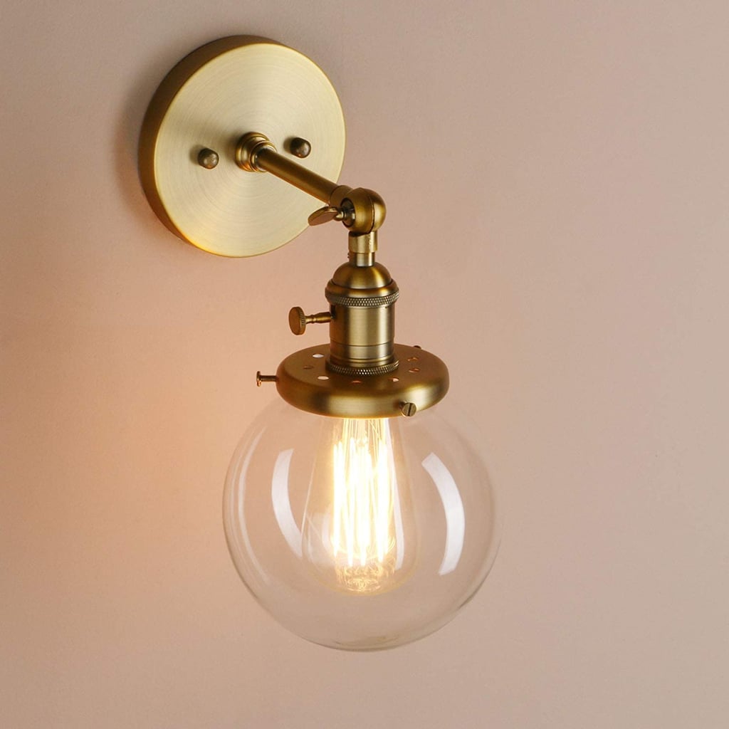 Pathson Industrial Wall Sconce with Clear Glass Globe