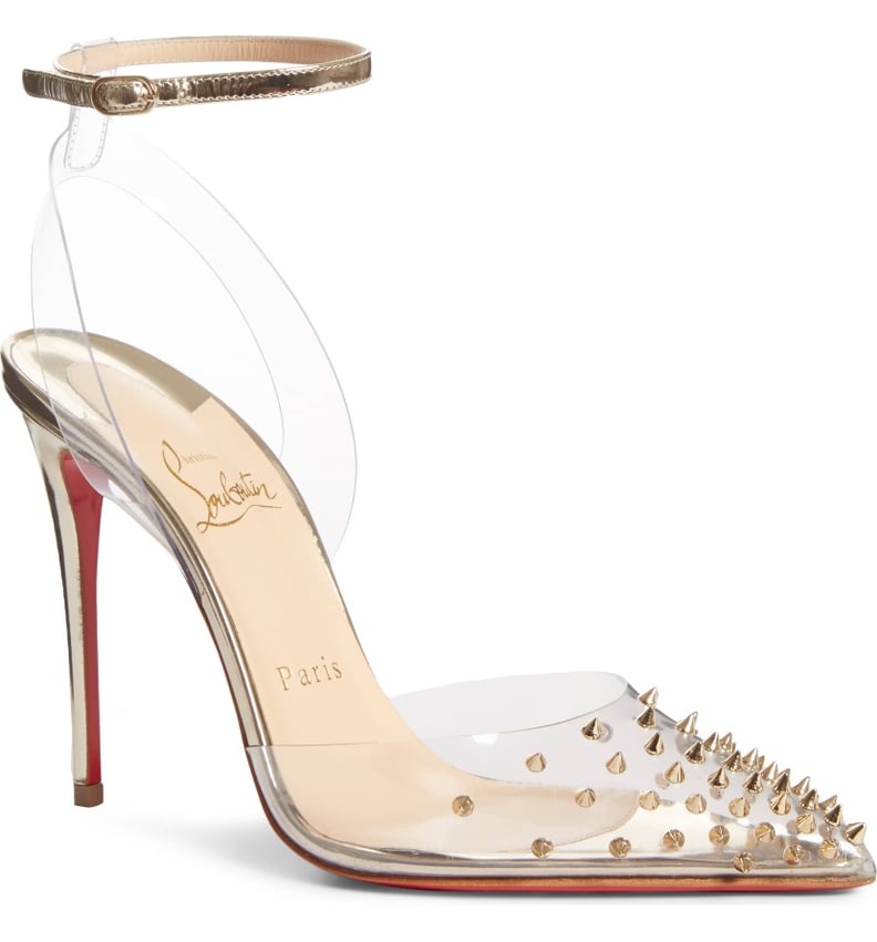 Our Pick: Christian Louboutin Spikoo Clear Ankle Strap Pump