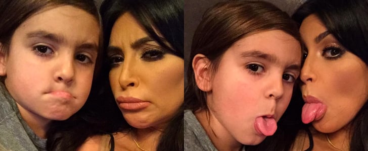 Kim Kardashian and Mason's Selfies July 2015