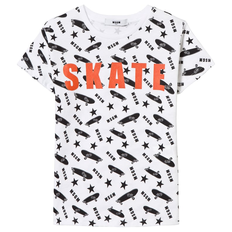 MSGM White Skateboard Tee