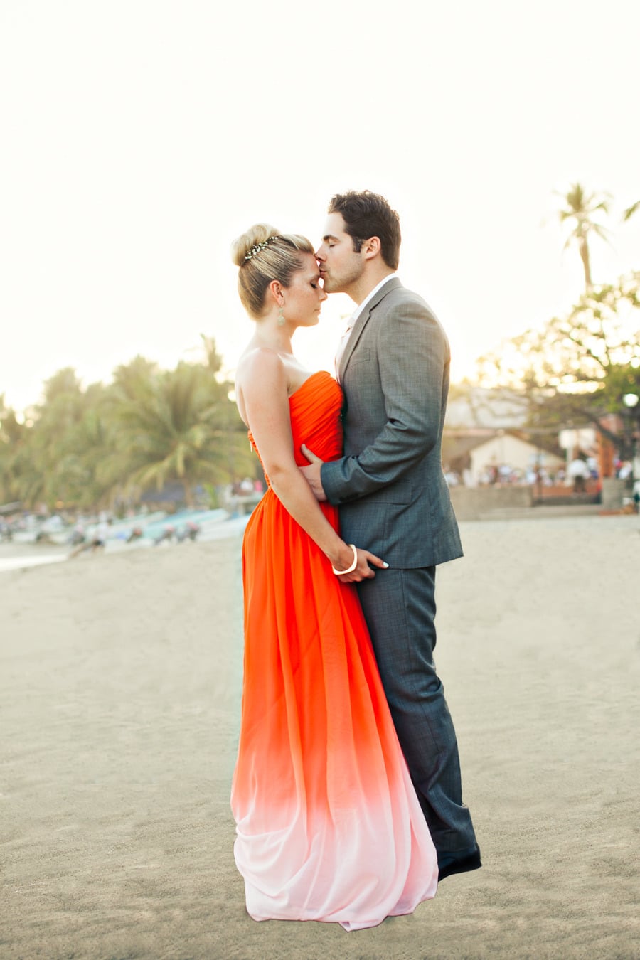 Orange and white dress clearance