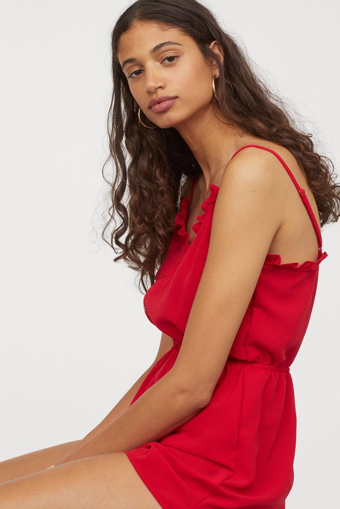 H&M Ruffle-Trimmed Jumpsuit