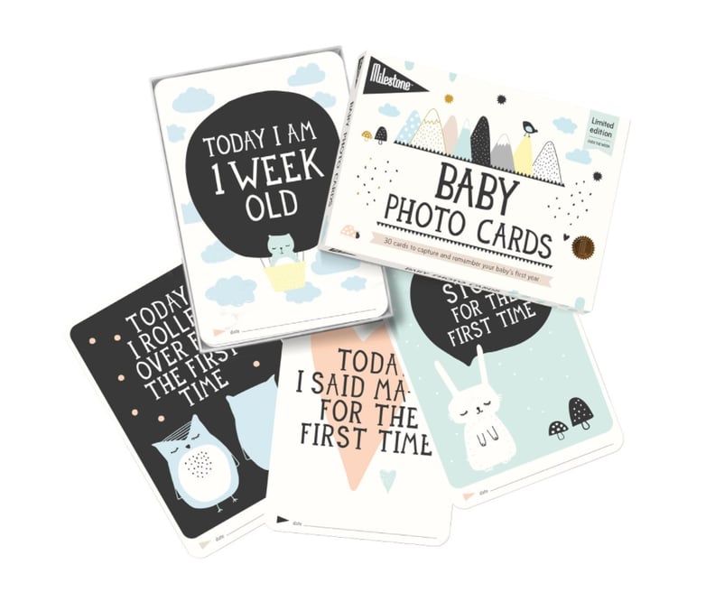 Milestone Baby Photo Cards in "Over the Moon"