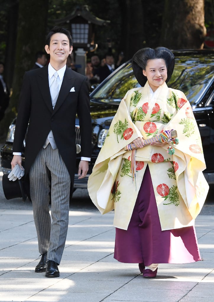 Princess Ayako Arrived to the Temple in Her Uchiki Kimono
