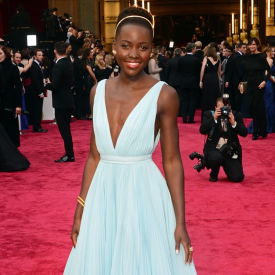 Lupita Nyong'o in the Oscars Press Room 2014