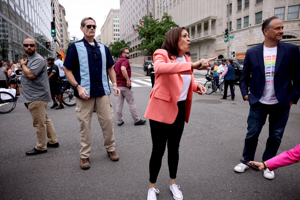 Kamala Harris and Doug Emhoff at 2021 Pride Parade Photos