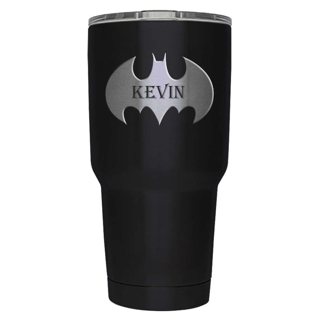 A Batman-Inspired Etsy Gift For Him: Batman Themed Personalized Stainless Steel Tumbler