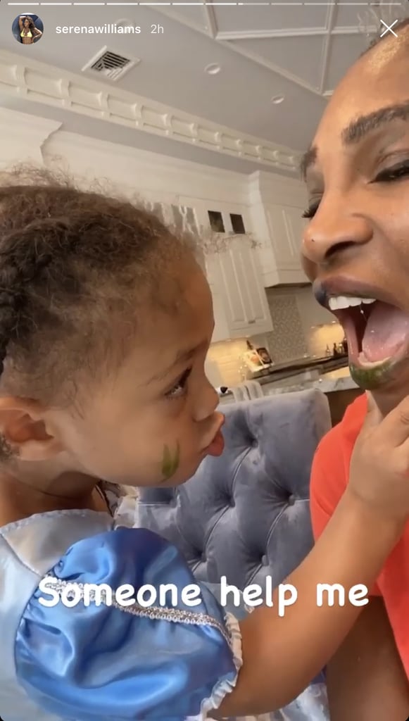 Watch Serena Williams's Daughter Olympia Do Mom's Makeup