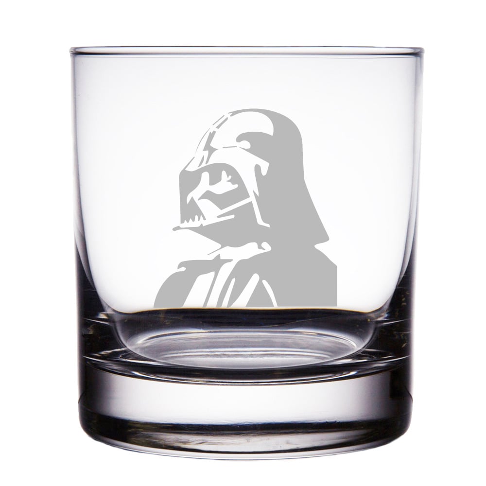 Darth Vader Star Wars Engraved Rock Glass