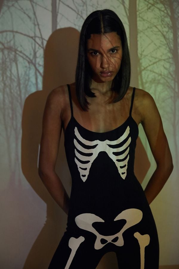 Skeleton Catsuit Halloween Costume