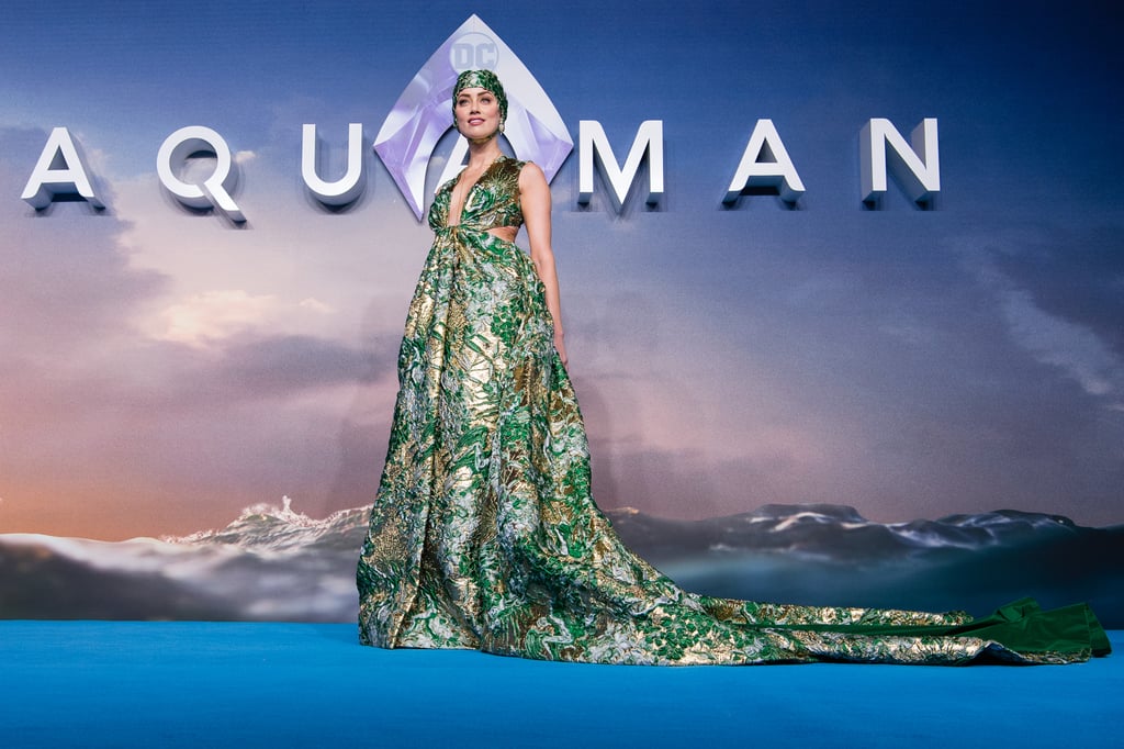Amber Heard's Valentino Gown at Aquaman Premiere 2018