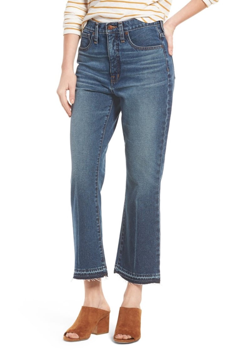 Go retro in an ultra high-rise pair of Madewell Crop Bootcut Jeans | Fashion Girl Essentials 