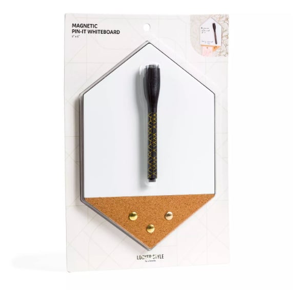 Magnetic Hexagon Pin-It Locker Dry Eraseboard