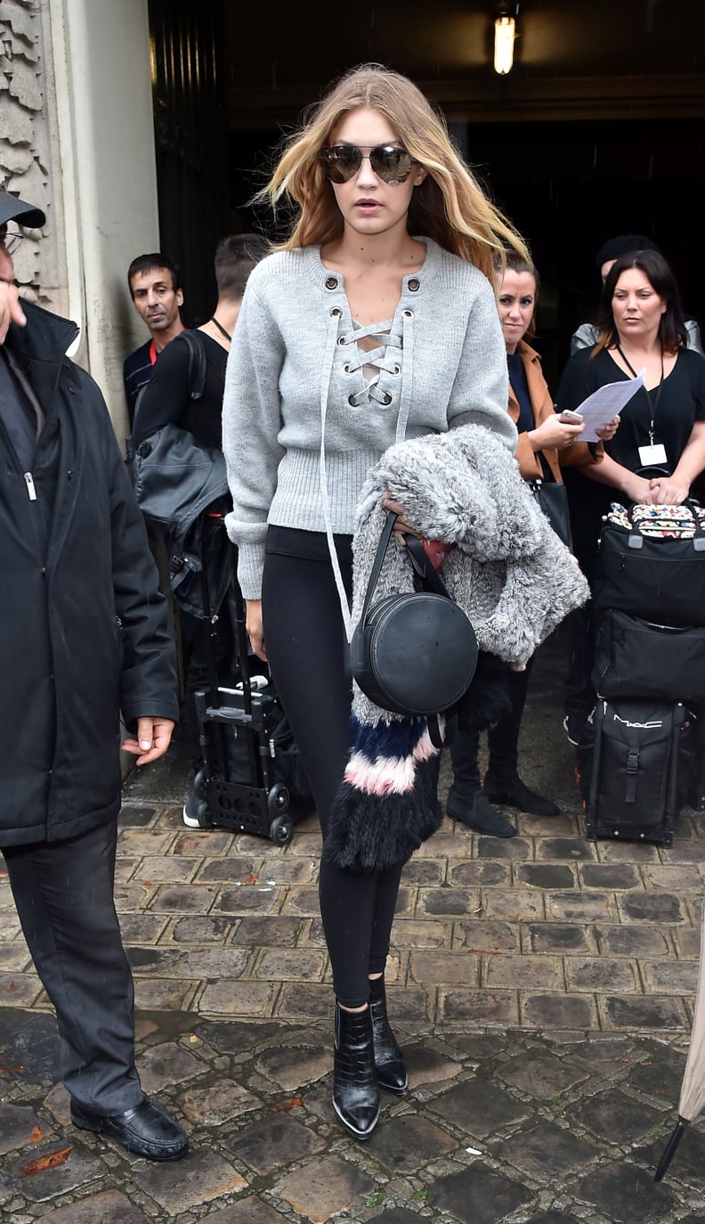 Gigi Hadid Orange Trousers Street Style Autumn Winter 2021