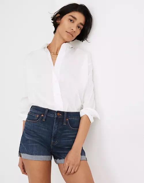 Madewell High-Rise Denim Shorts in Danny Wash: Tencel Denim Edition