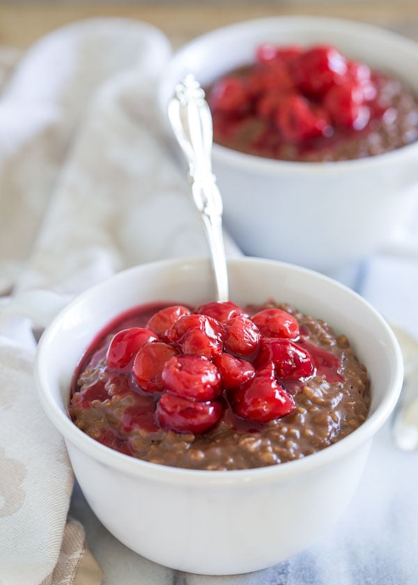 Slow-Cooker Chocolate and Cherry Oatmeal