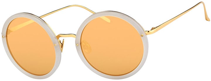 Linda Farrow Trimmed Round Mirrored Sunglasses ($999)