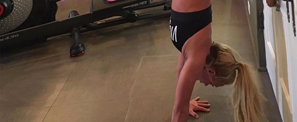 Britney Spears Handstand Against the Wall