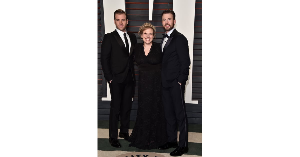 Chris Evans and His Sister at the Oscars 2016 | POPSUGAR ...