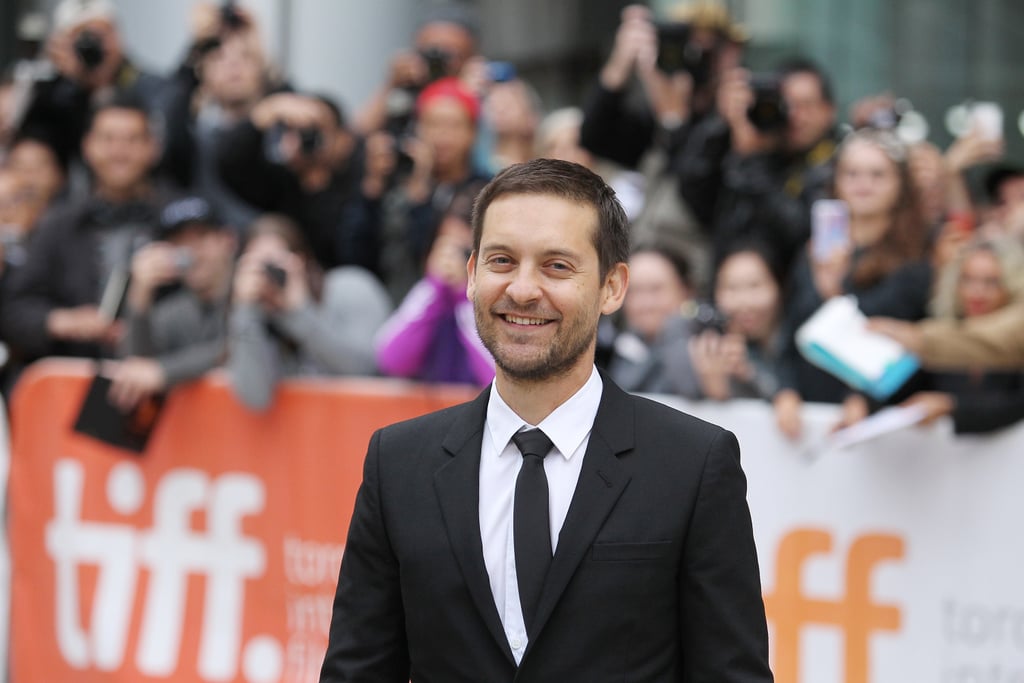 Tobey Maguire smiled amid the fan excitement at the Pawn Sacrifice event.