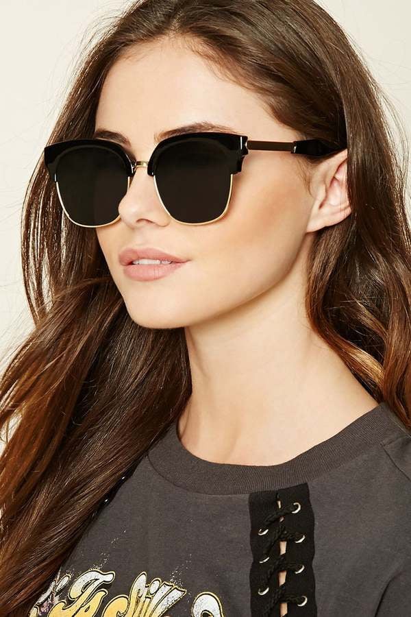 Forever 21 Mirrored Browline Sunglasses