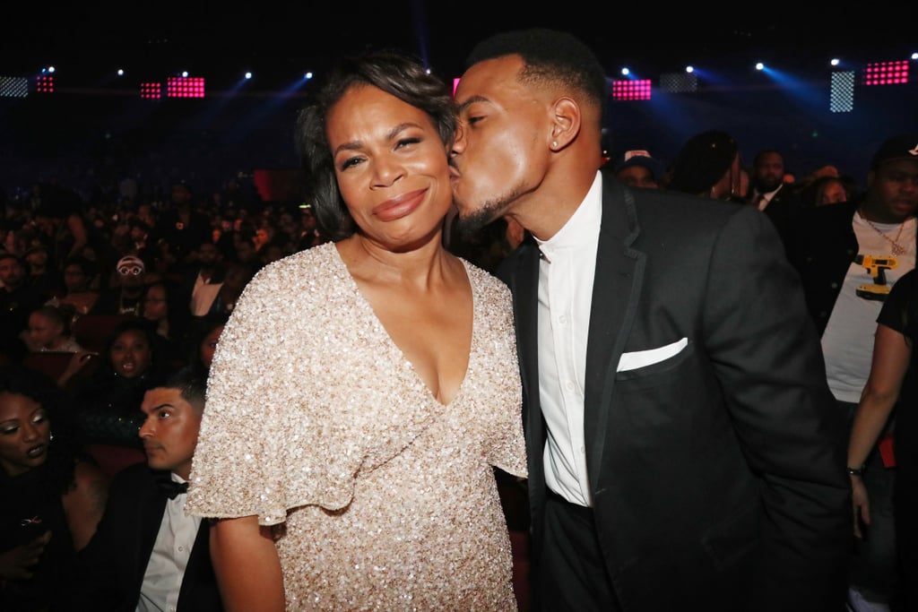 Chance the Rapper and His Mom at the 2017 BET Awards