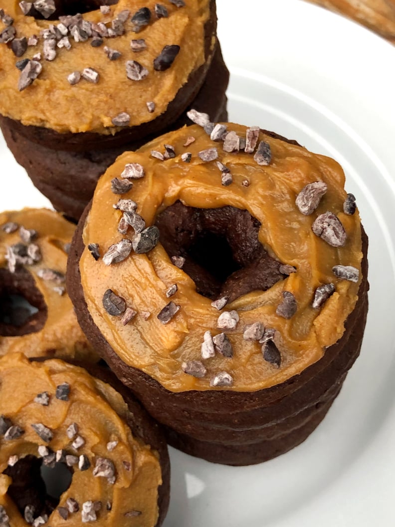 Chocolate Protein Breakfast Doughnuts With Peanut Butter Frosting