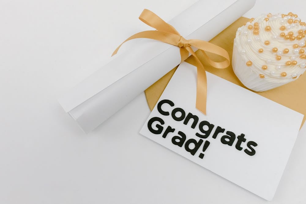 Congrats Grad Cupcake Zoom Background
